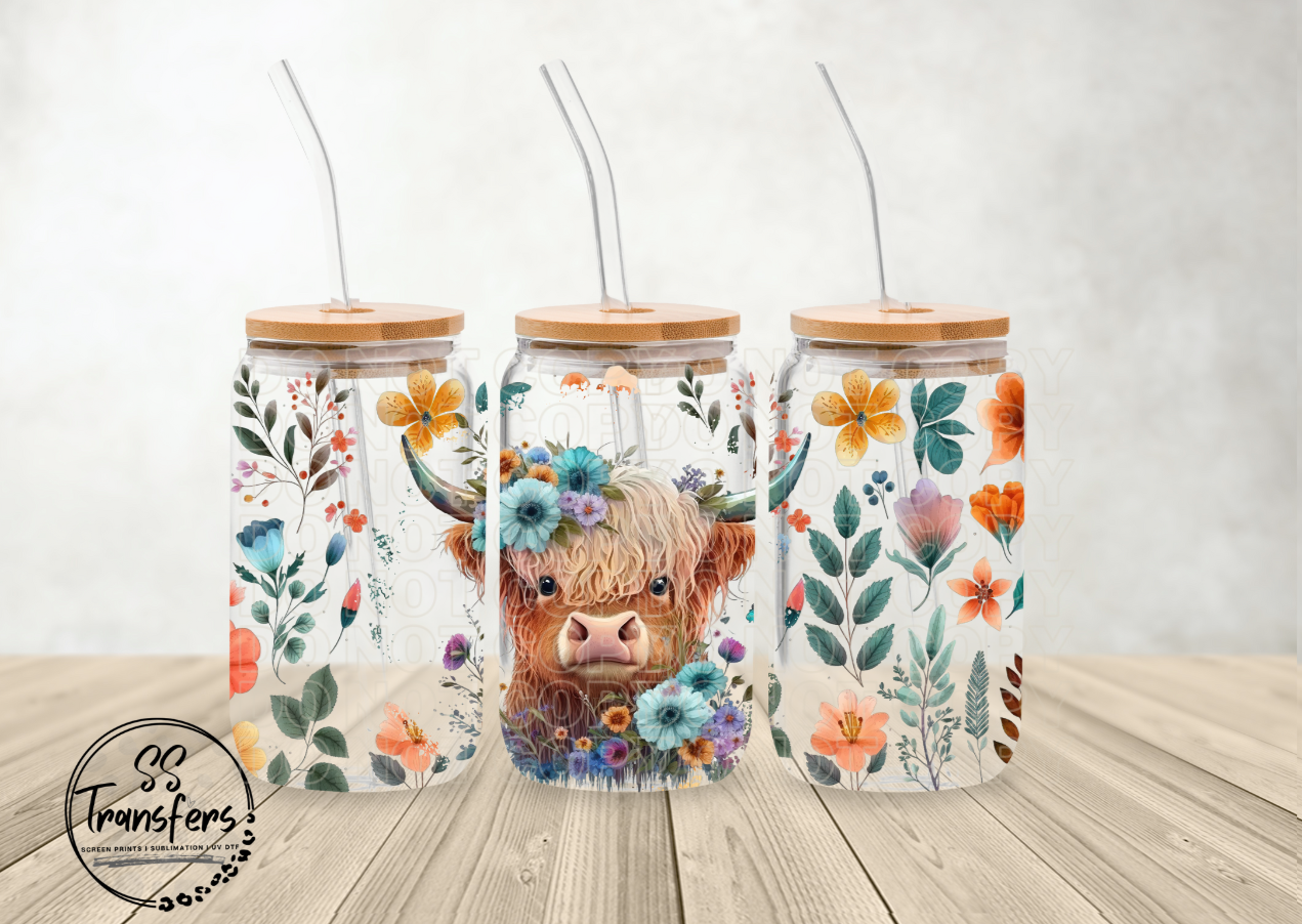 Highland Cow Libbey UV Wrap