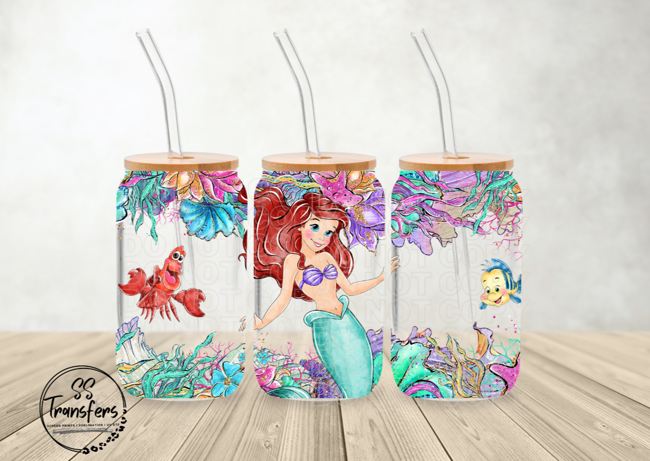 Watercolor Mermaid Libbey UV Wrap