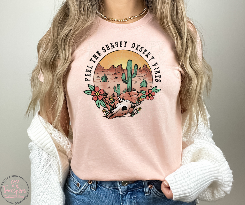 Sunset Desert Vibes Sublimation Transfer