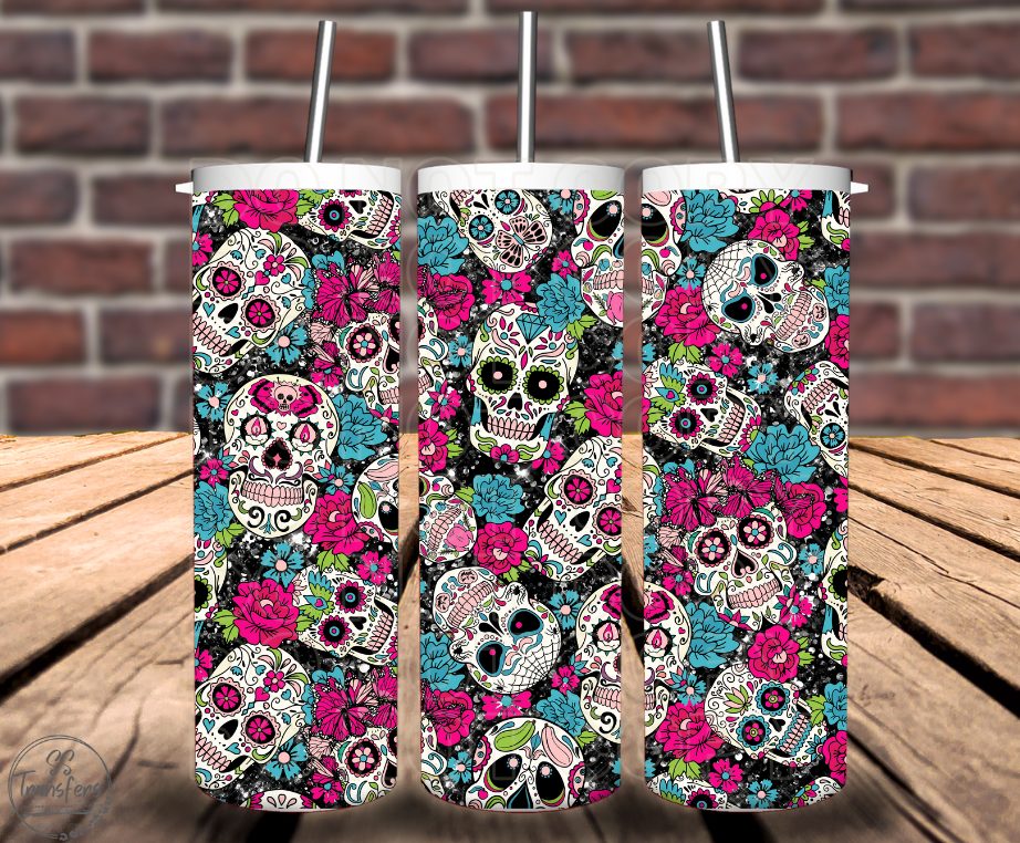 Pink Sugar Skulls Sub Tumbler Transfer