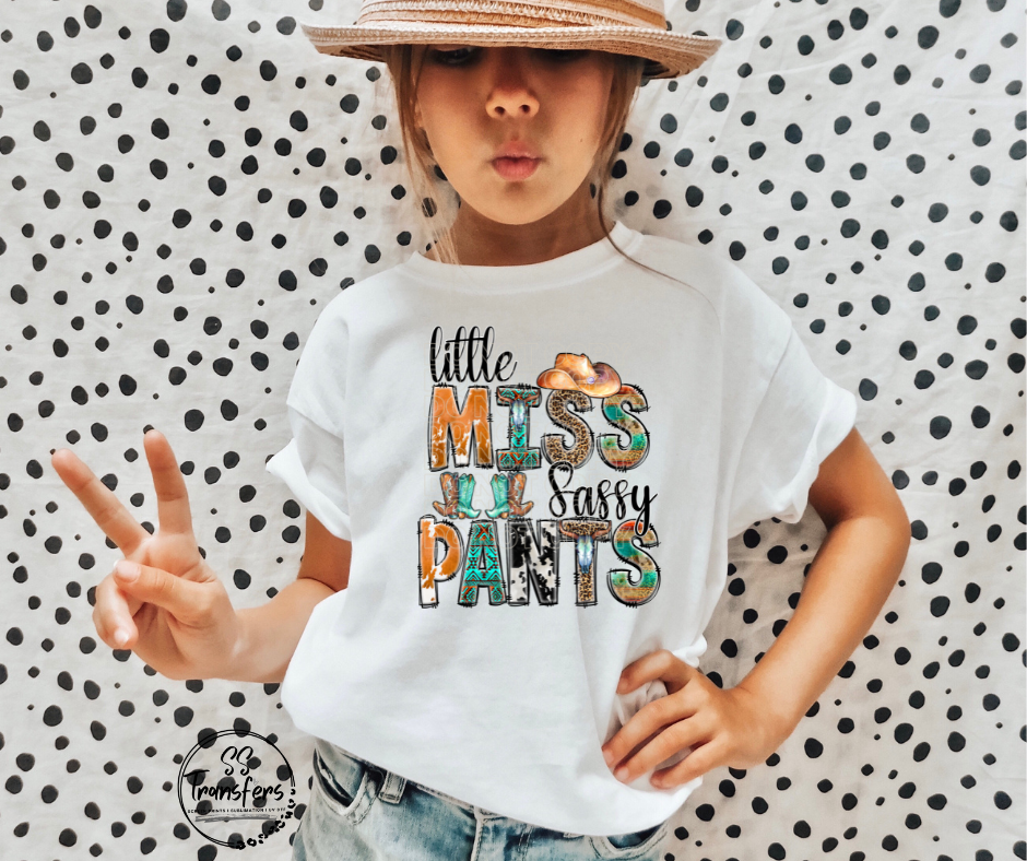 Little Miss Sassy Pants DTF Transfer