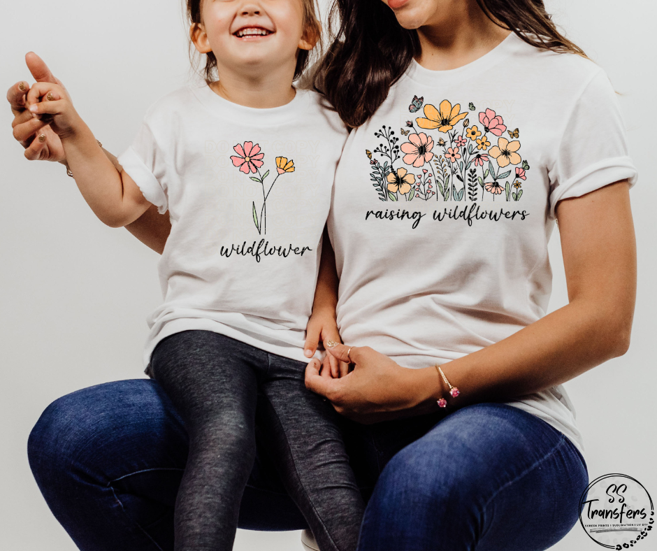 Mommy and Me Wildflower DTF Transfer