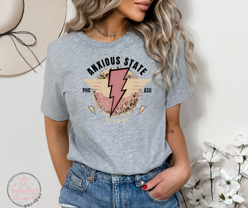 Anxious State University Sublimation Transfer