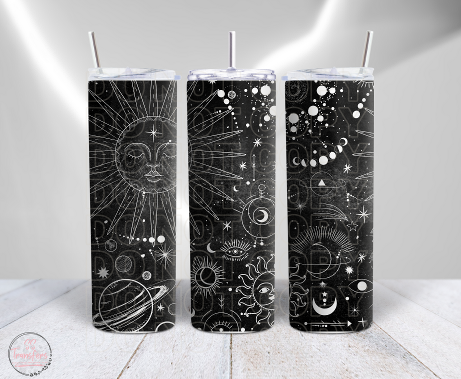 Celestial Moon and Stars Sub Tumbler Transfer