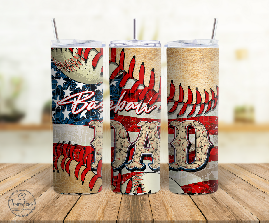 Baseball Dad Sub Tumbler Transfer