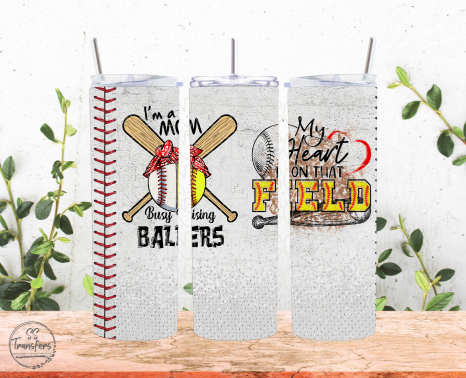 Busy Raising Ballers Sub Tumbler Transfer