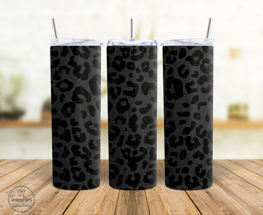 Black Leopard Sub Tumbler Transfer