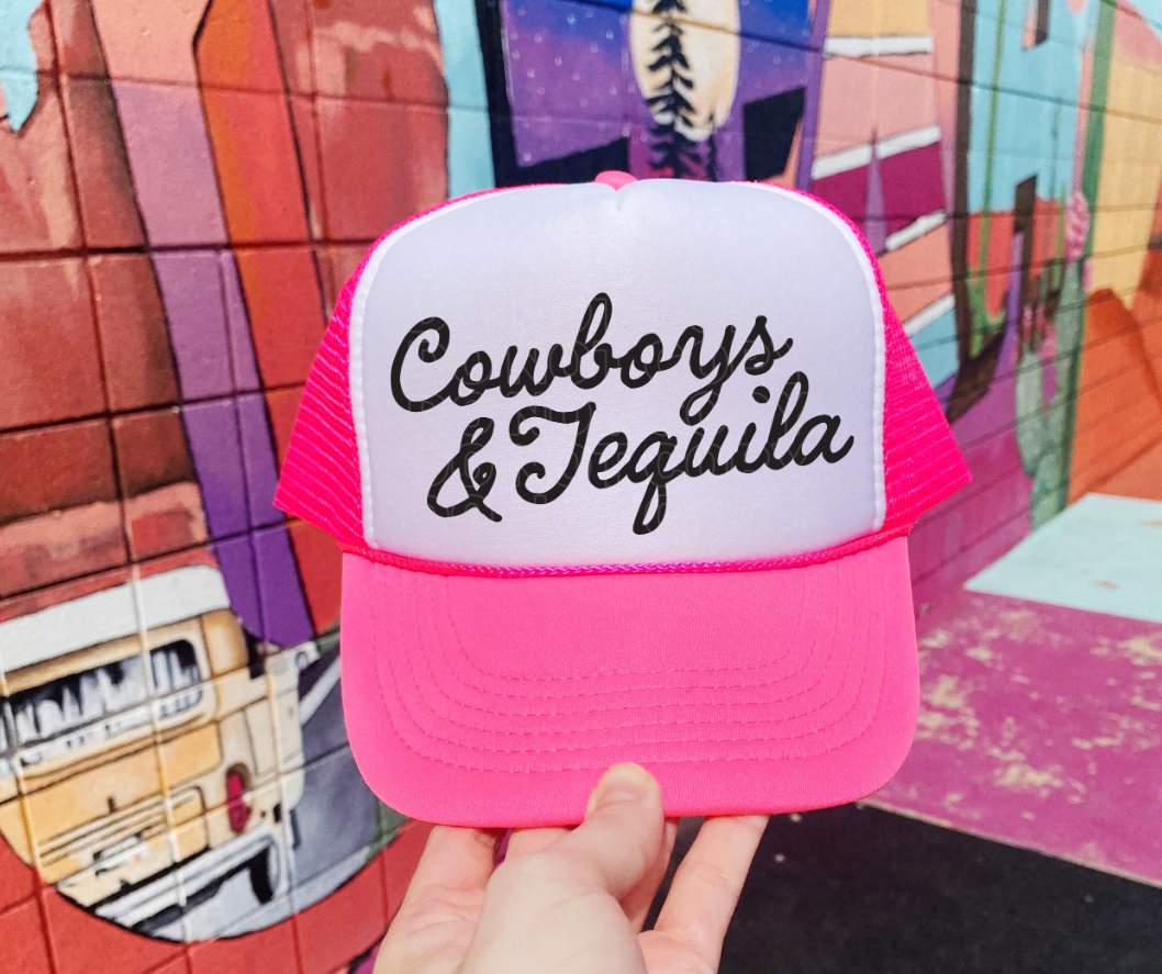 Cowboys and Tequila Hat DTF/Sub Transfer