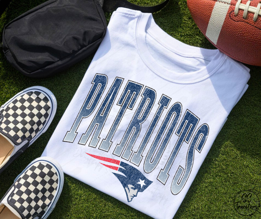 Pats Distressed DTF Transfer