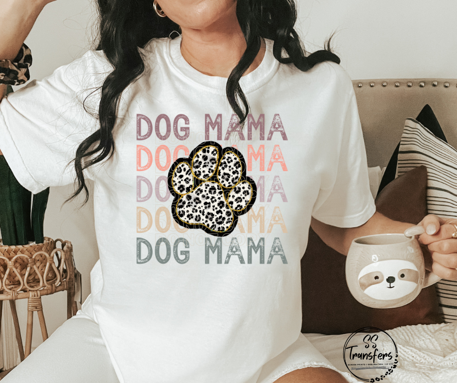 Dog Mama Leopard Paw DTF Transfer
