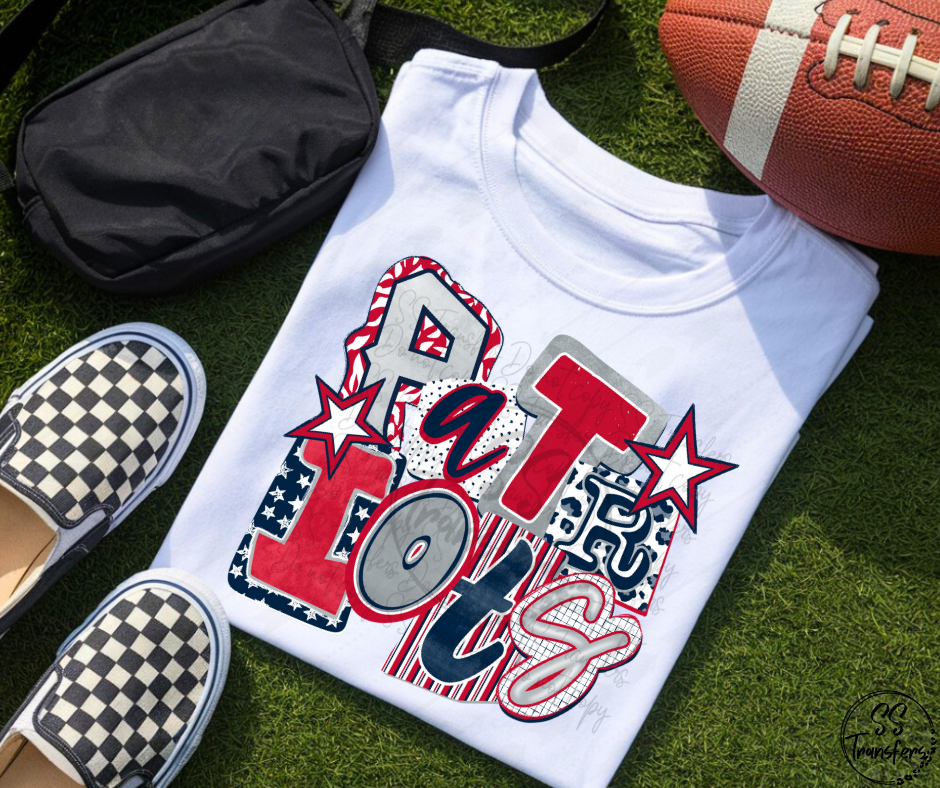 Pats Doodle Letters DTF Transfer