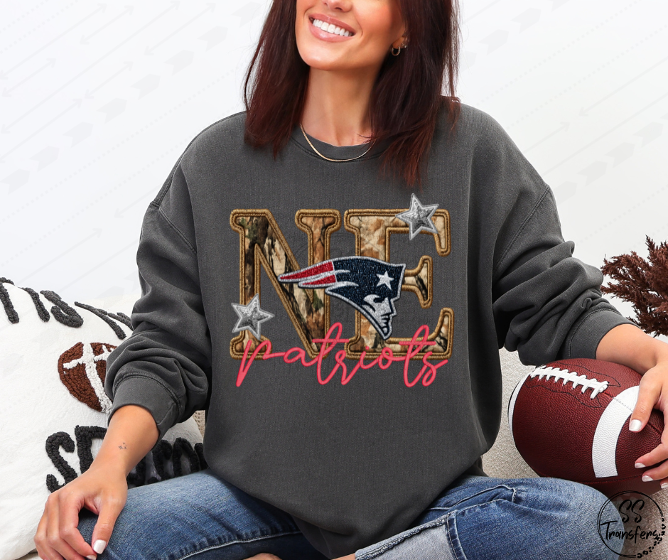 Camo Pats Faux Embroidered DTF Transfer