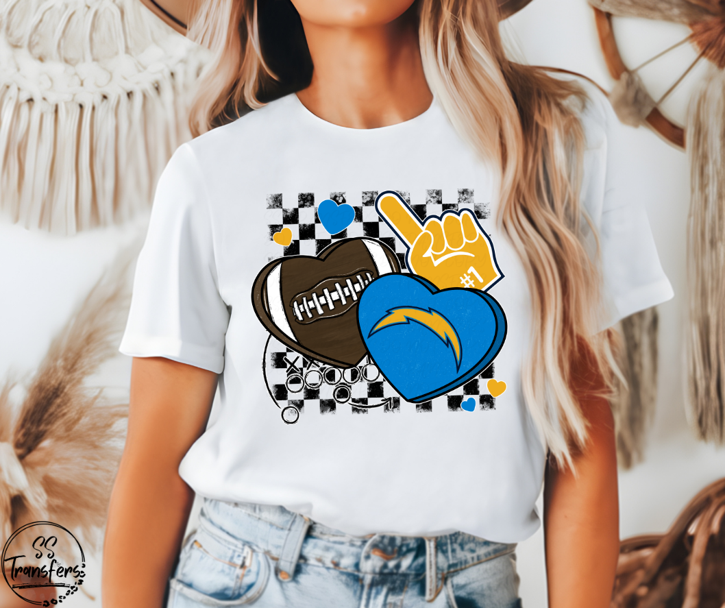 Heart Pro Teams (All Pro Teams Avail.) DTF Transfer