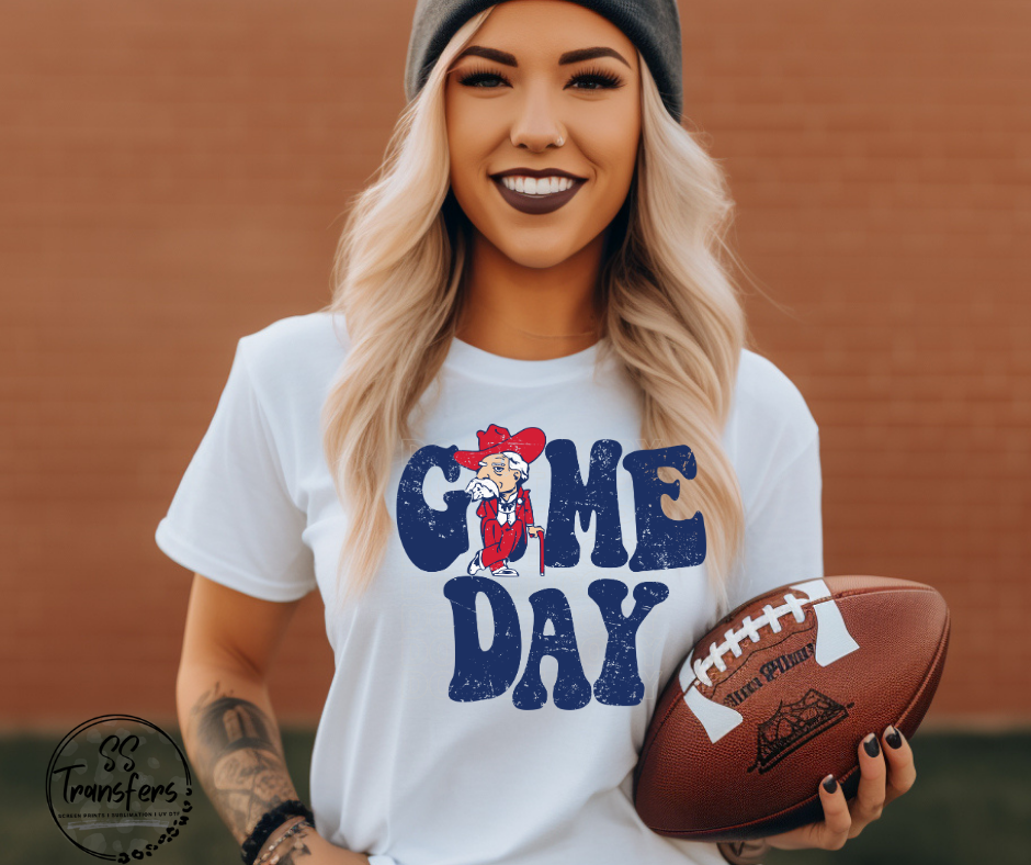 Vintage Game Day Rebels DTF Transfer