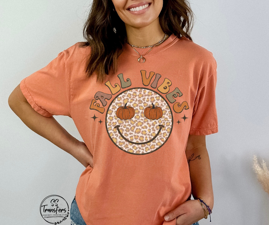 Fall Vibes Smiley DTF Transfer