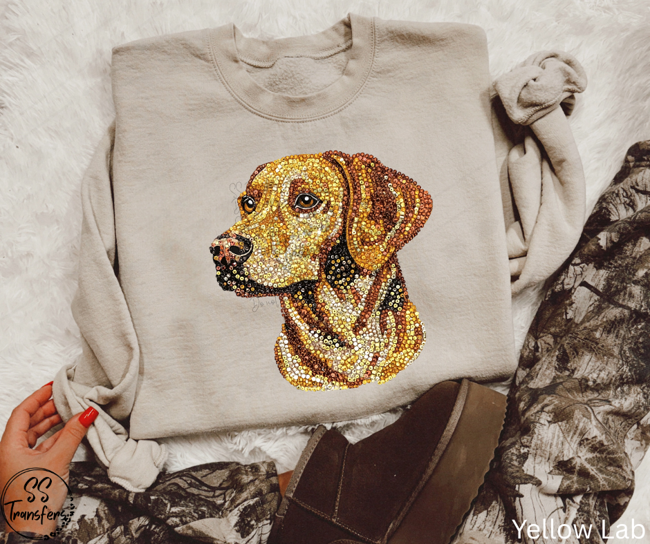 Faux Rhinestone Dogs (Multiple Choices) DTF Transfer