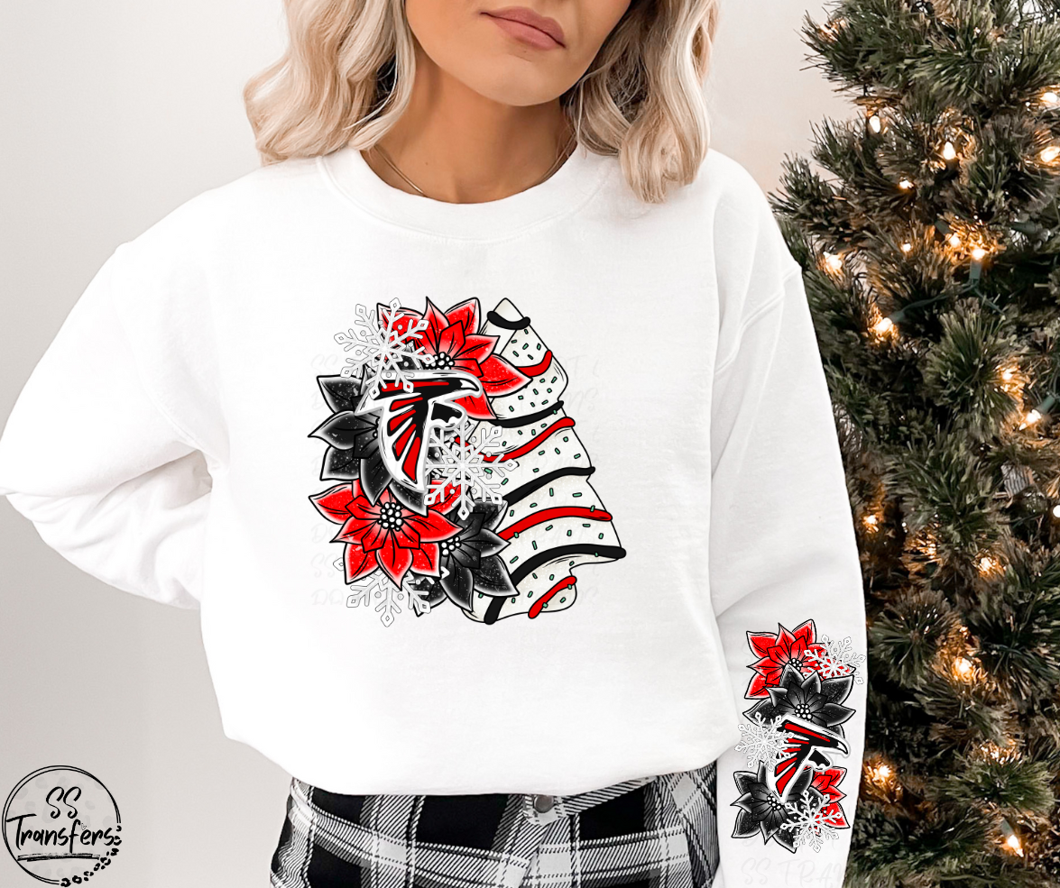 Christmas Cake Floral Pro Teams (All Pro Avail) DTF Transfer