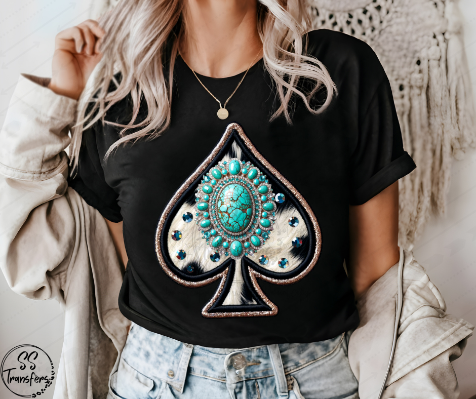 Turquoise Spade (Multiple Choices) DTF Transfer