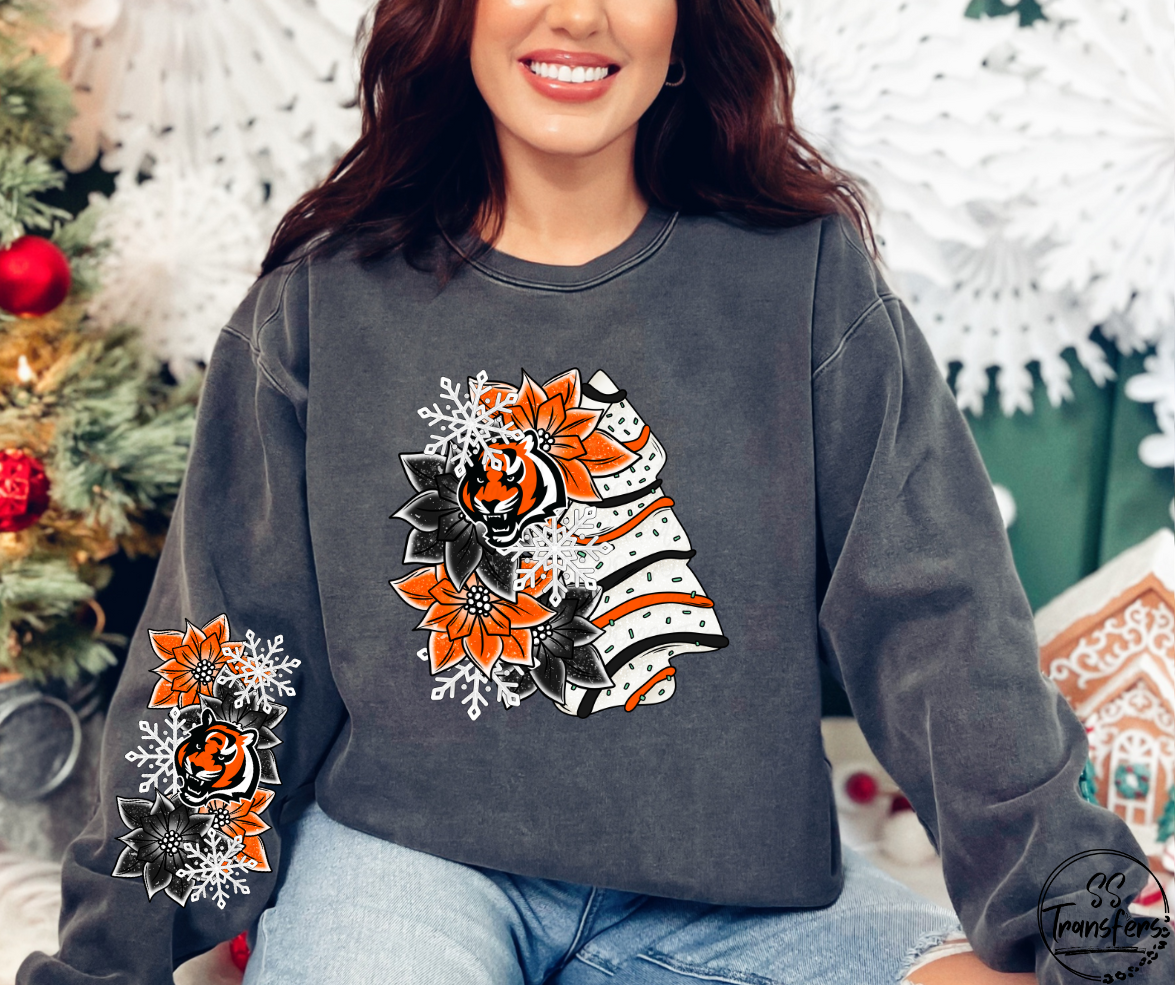 Christmas Cake Floral Pro Teams (All Pro Avail) DTF Transfer