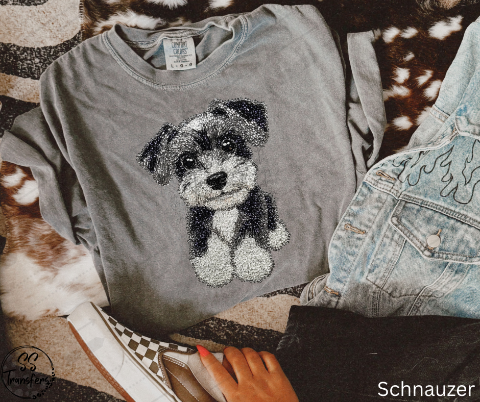 Faux Rhinestone Dogs (Multiple Choices) DTF Transfer