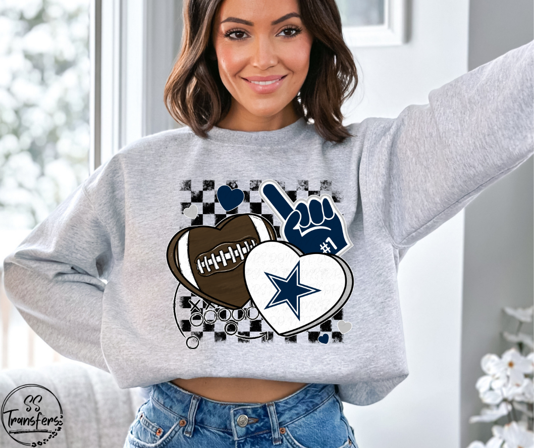 Heart Pro Teams (All Pro Teams Avail.) DTF Transfer