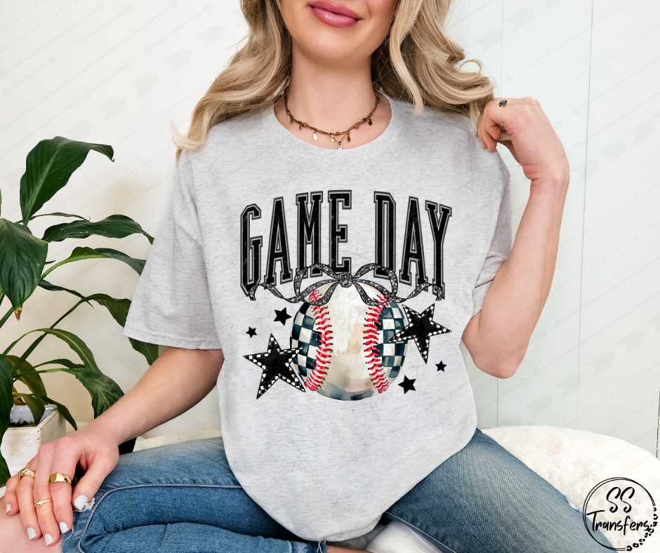 Softball/Baseball Gameday Stars and Checks DTF Transfer