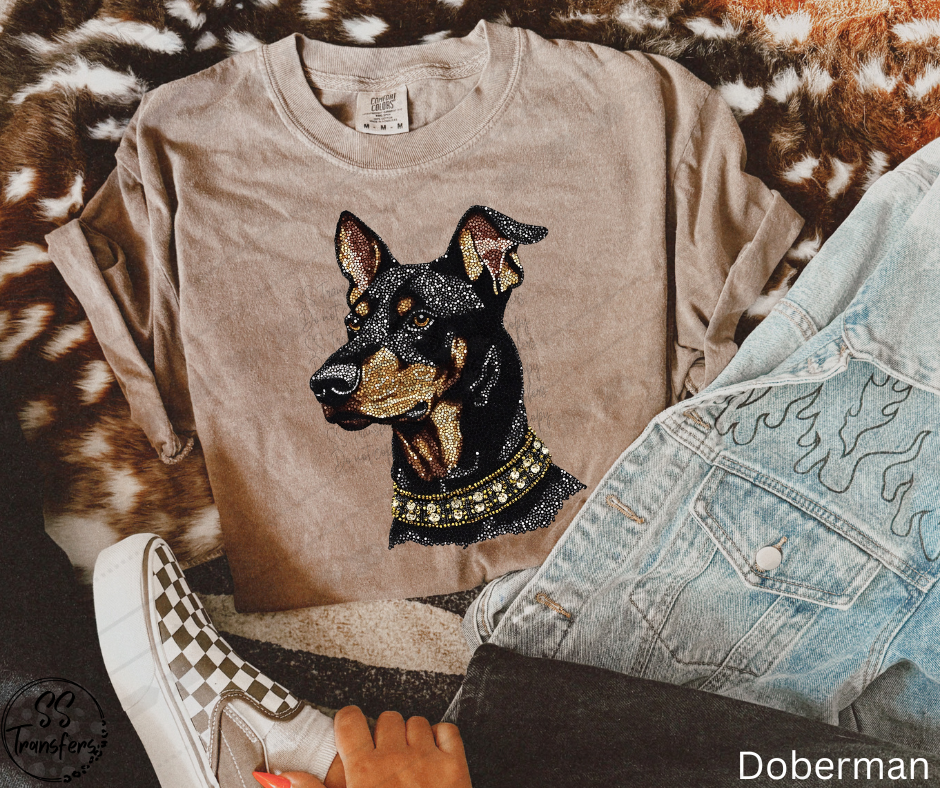 Faux Rhinestone Dogs (Multiple Choices) DTF Transfer