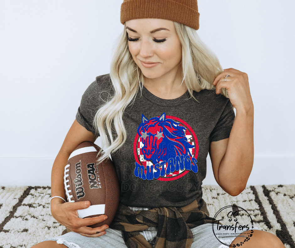 Preppy Checkered Mascots (Multiple Teams) DTF Transfer