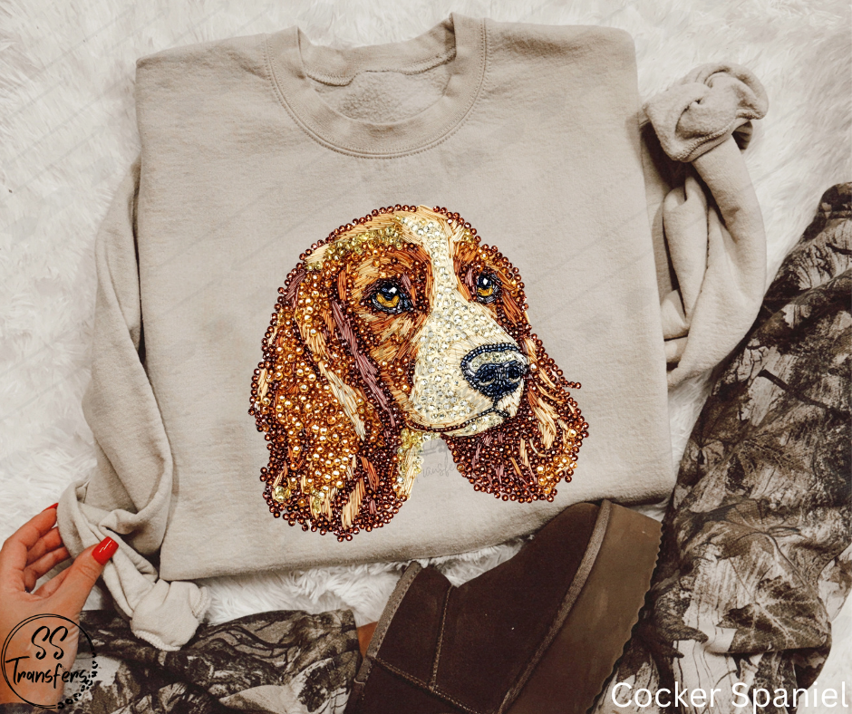 Faux Rhinestone Dogs (Multiple Choices) DTF Transfer