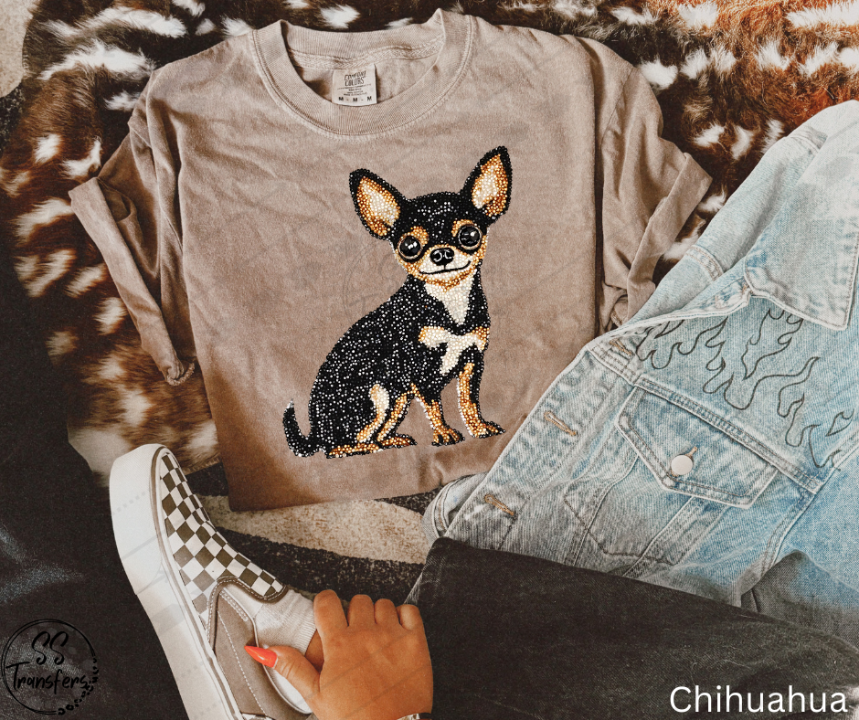 Faux Rhinestone Dogs (Multiple Choices) DTF Transfer