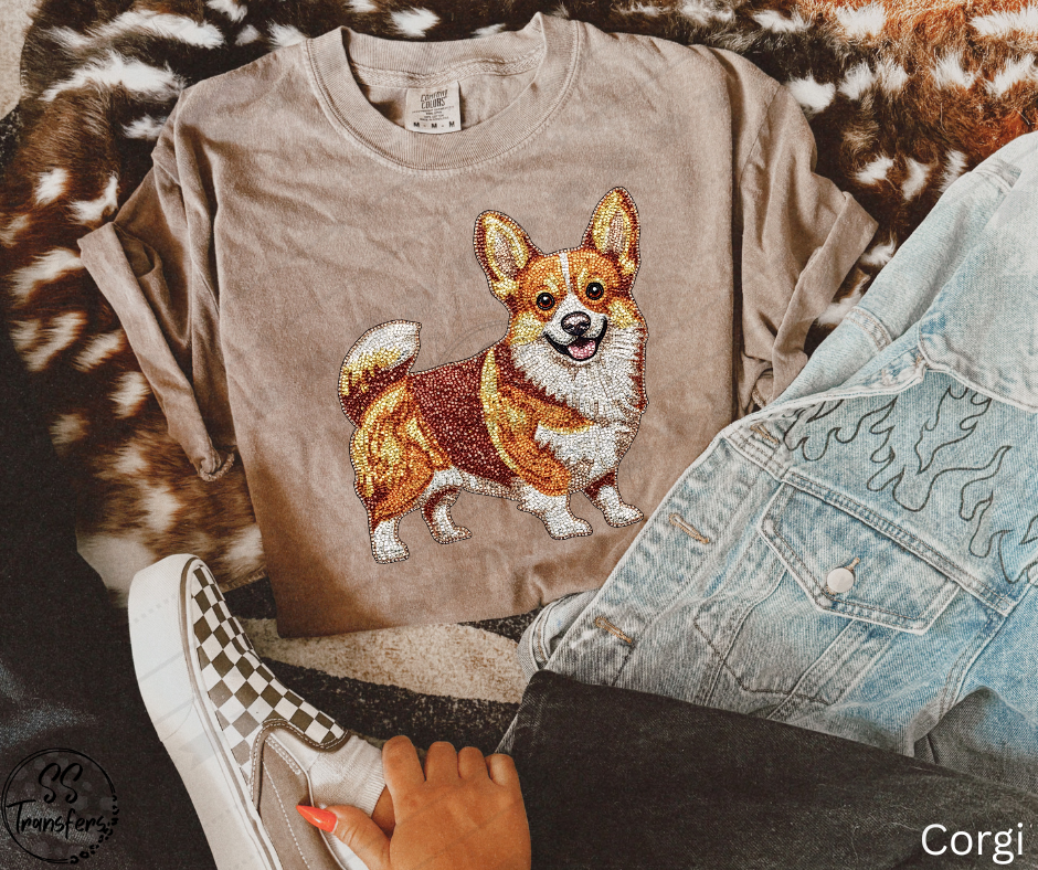 Faux Rhinestone Dogs (Multiple Choices) DTF Transfer