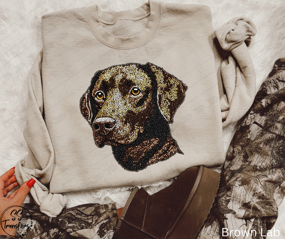 Faux Rhinestone Dogs (Multiple Choices) DTF Transfer