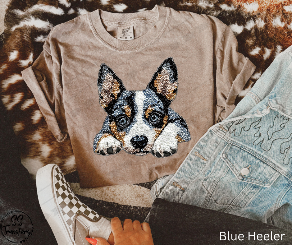 Faux Rhinestone Dogs (Multiple Choices) DTF Transfer