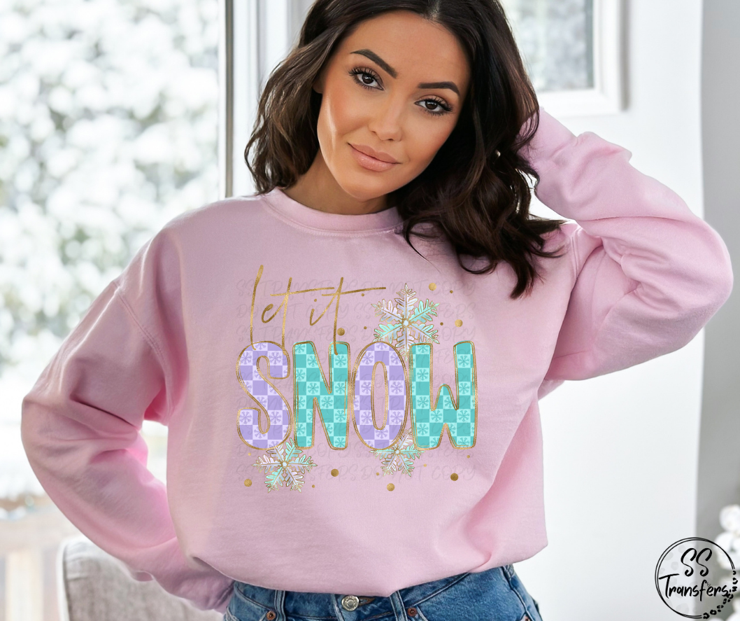 Let It Snow Pastels DTF Transfer