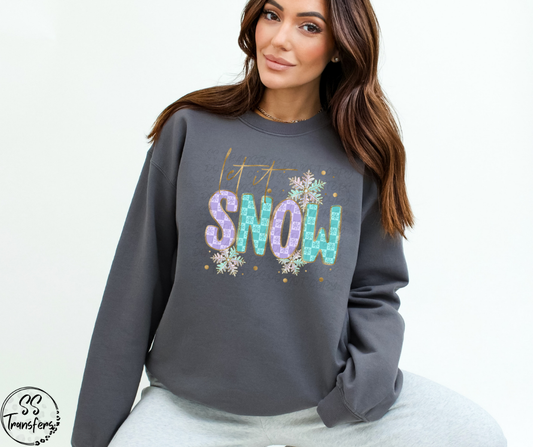 Let It Snow Pastels DTF Transfer