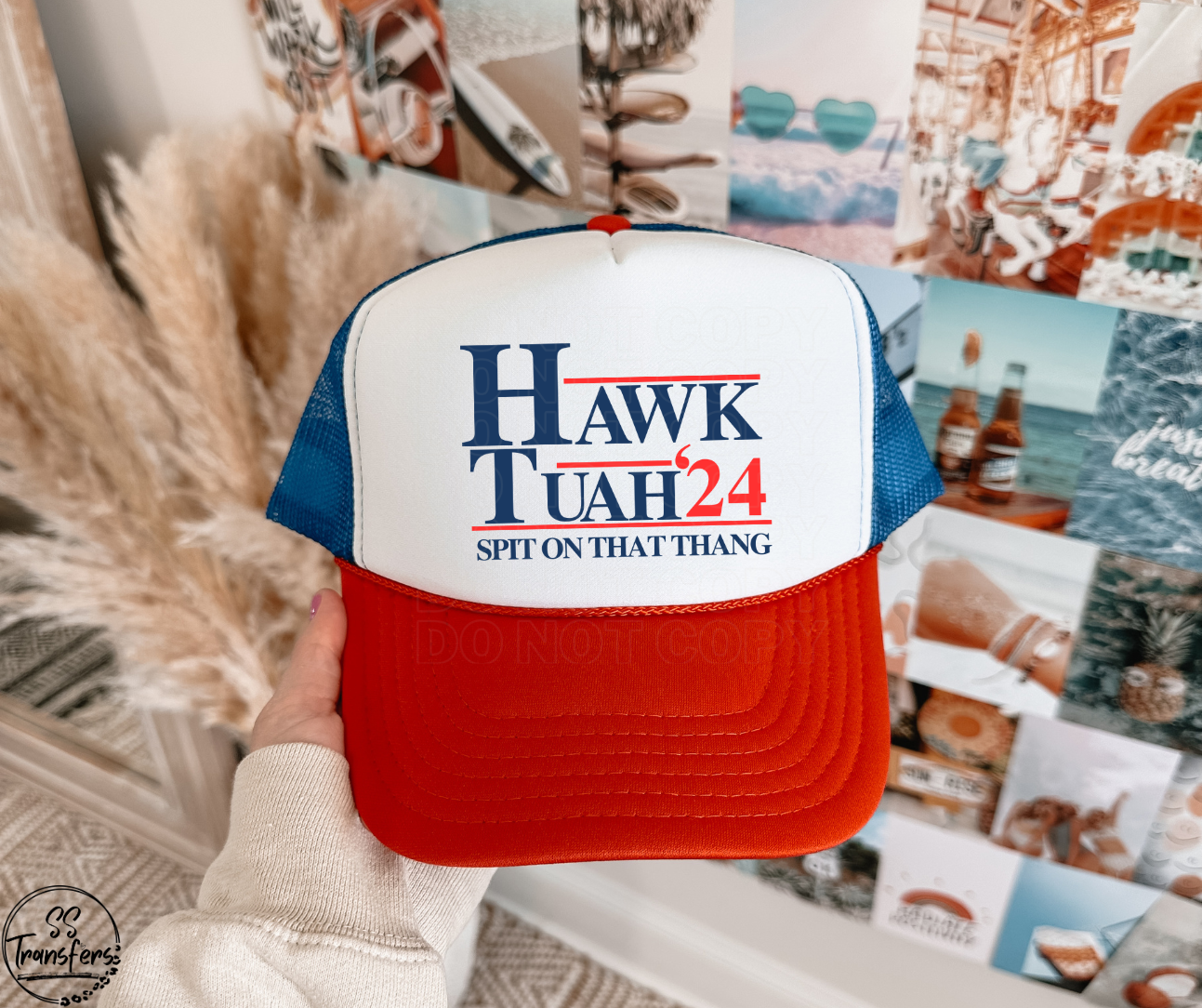 Hawk Tuah' Hat DTF/Sub Transfer