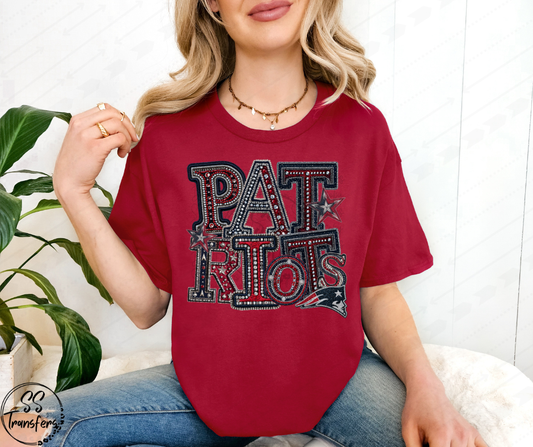 Pats Faux Rhinestones DTF Transfer