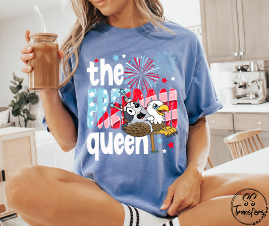 The Freedom Queen w/ Blue Dog DTF Transfer