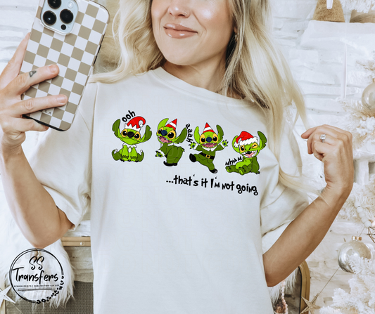 That's It I'm Not Going Blue Guy DTF Transfer