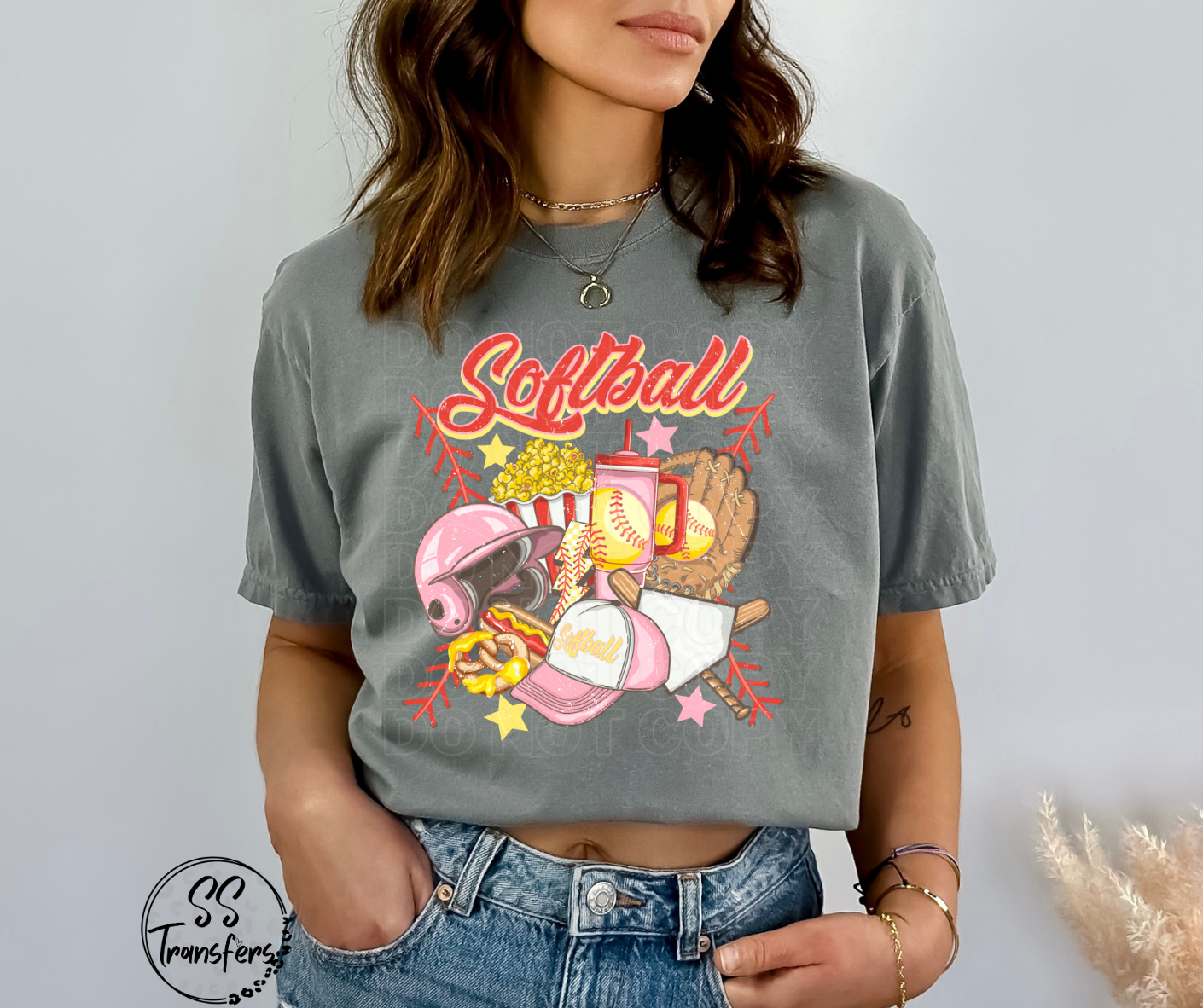 Vintage Softball DTF Transfer