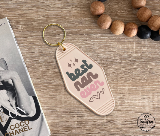 Best Nan Ever UV Motel Keychain