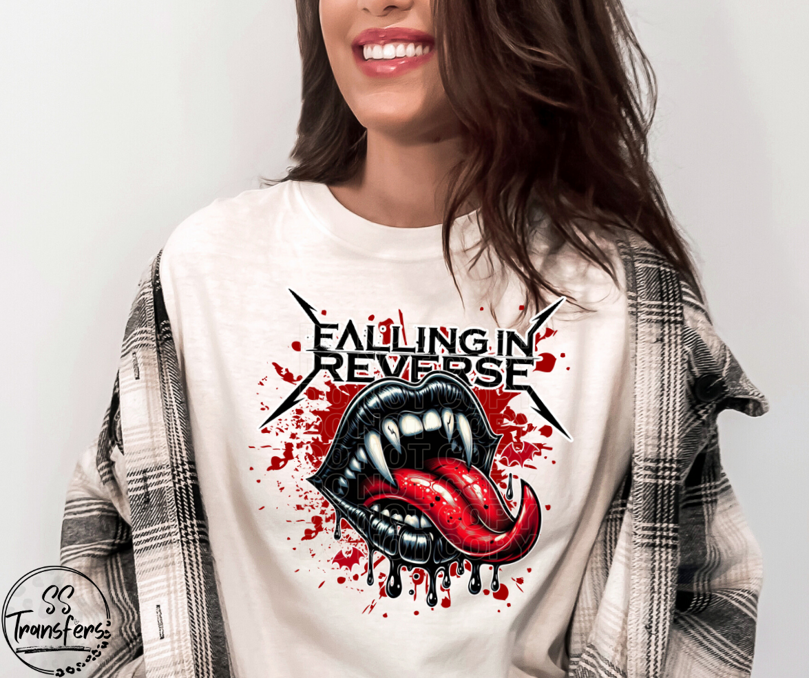 Reverse Vampire Teeth DTF Transfer