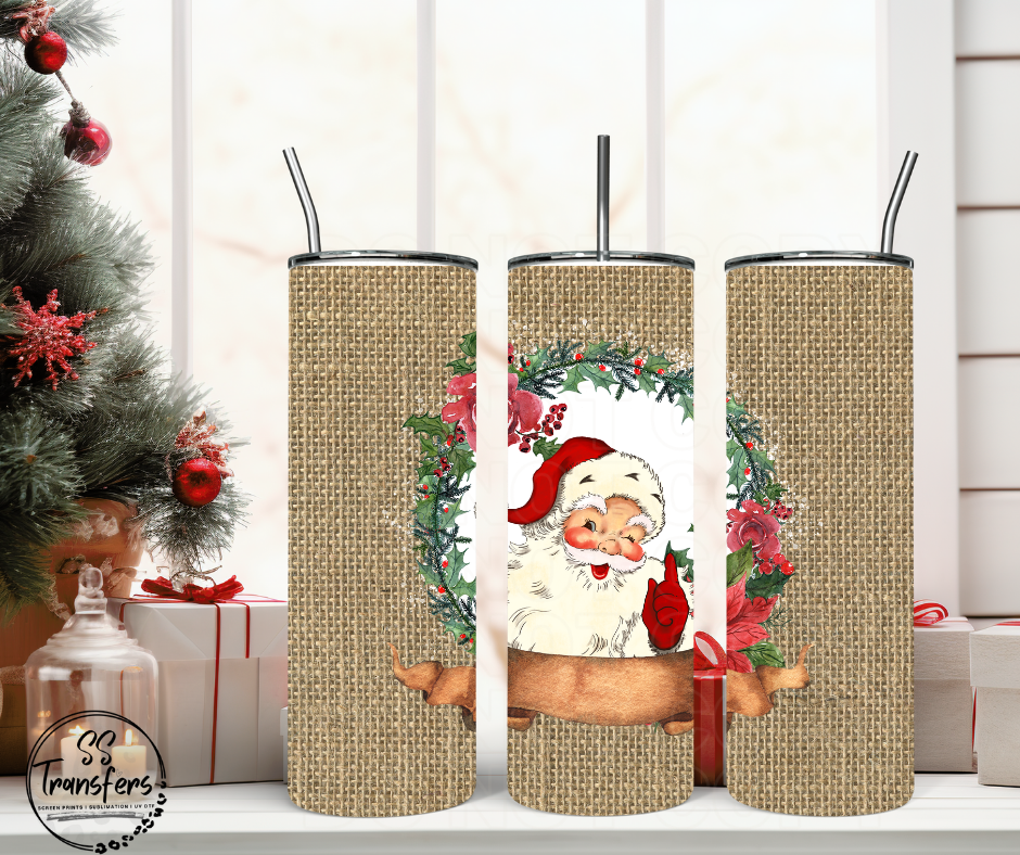 Vintage Santa (Multiple Options) Sub Tumbler Transfer