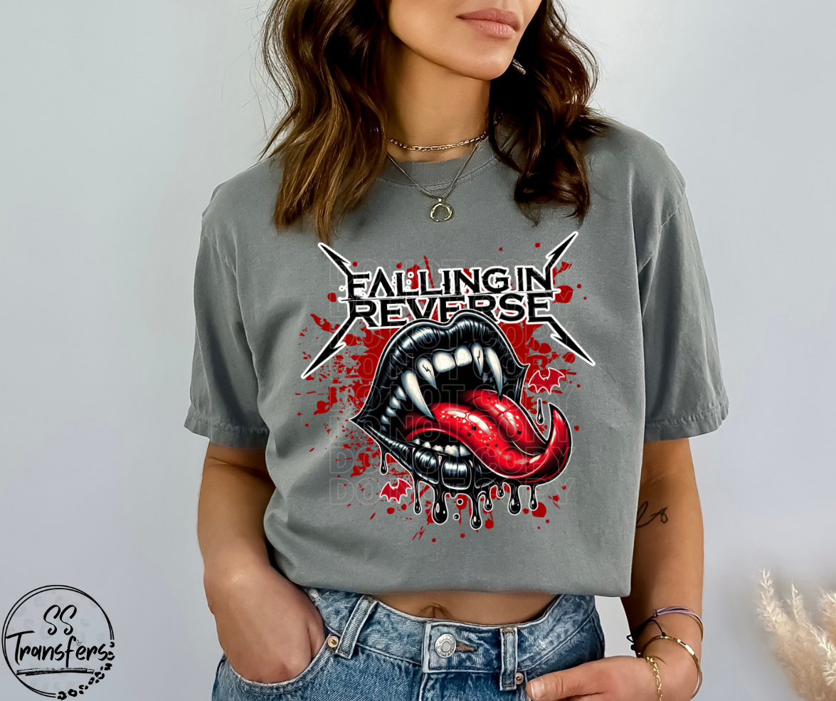 Reverse Vampire Teeth DTF Transfer