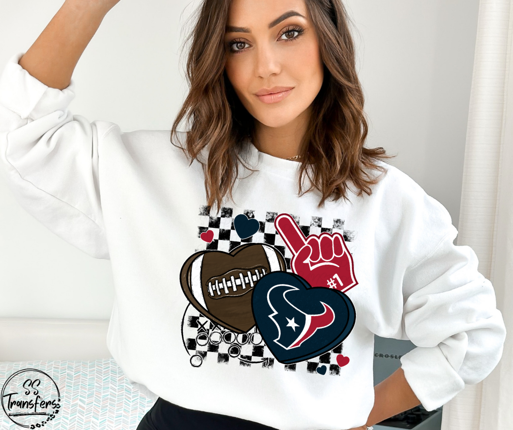 Heart Pro Teams (All Pro Teams Avail.) DTF Transfer