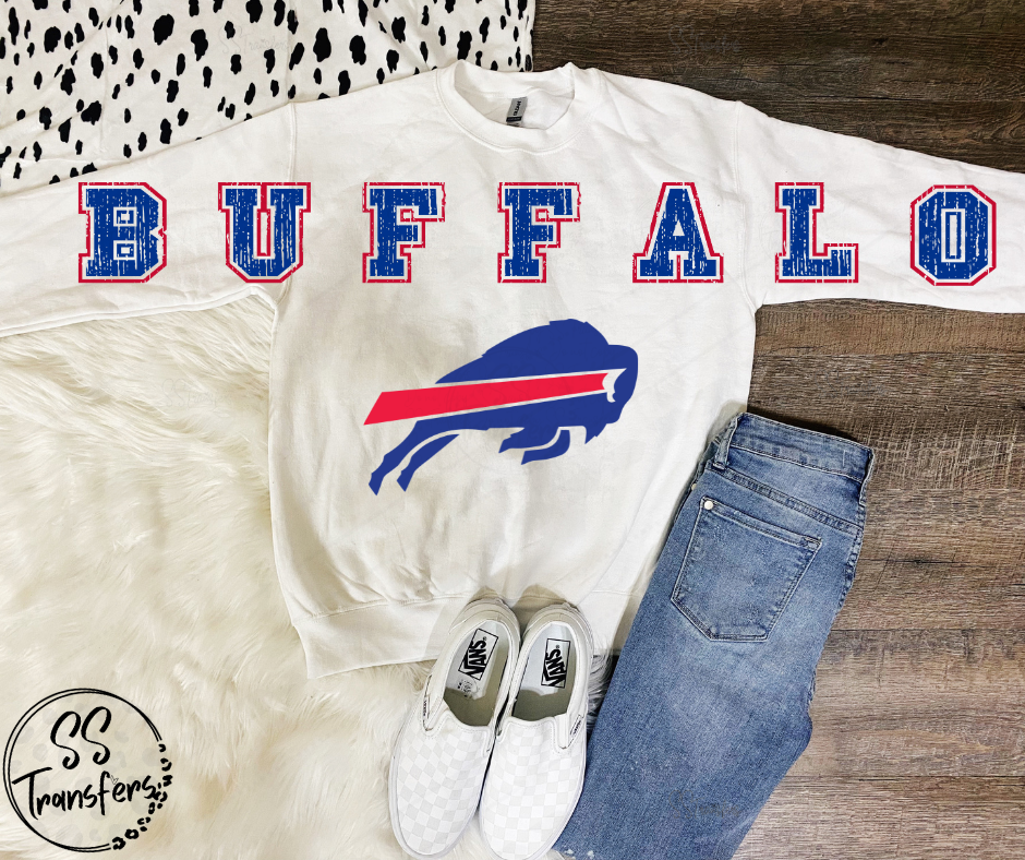Buffalo Oversized Distressed Letters *SS Exclusive* (multiple options) DTF Transfer
