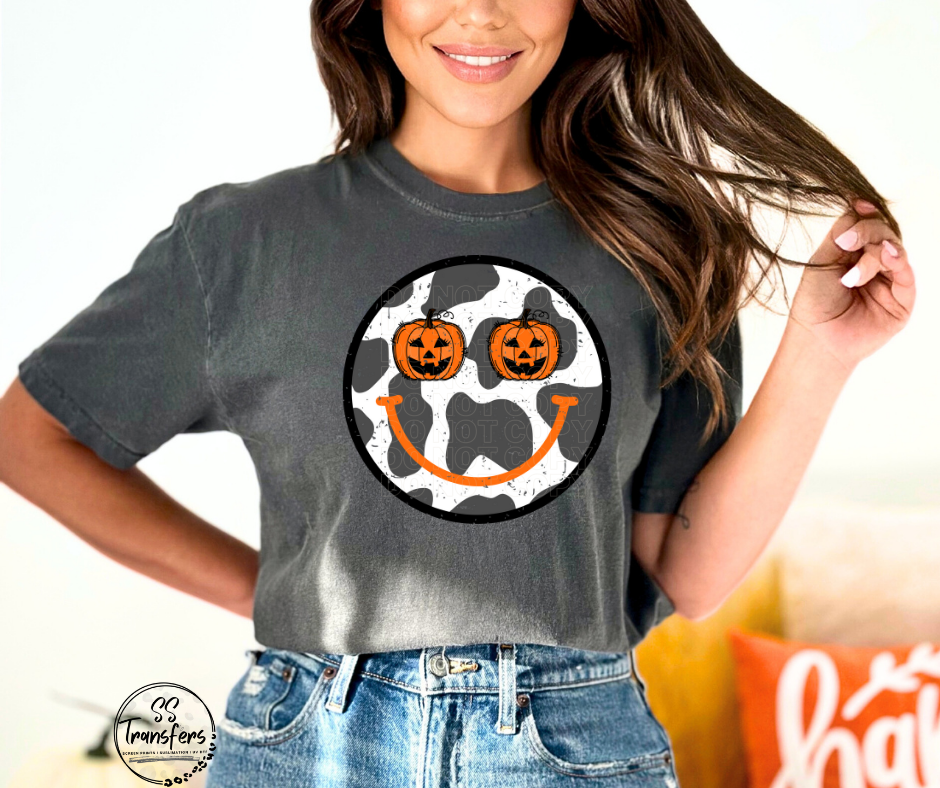 Cowprint Smile DTF Transfer