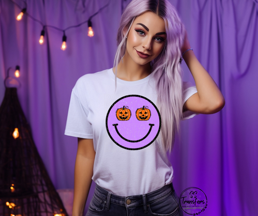Purple Smile DTF Transfer