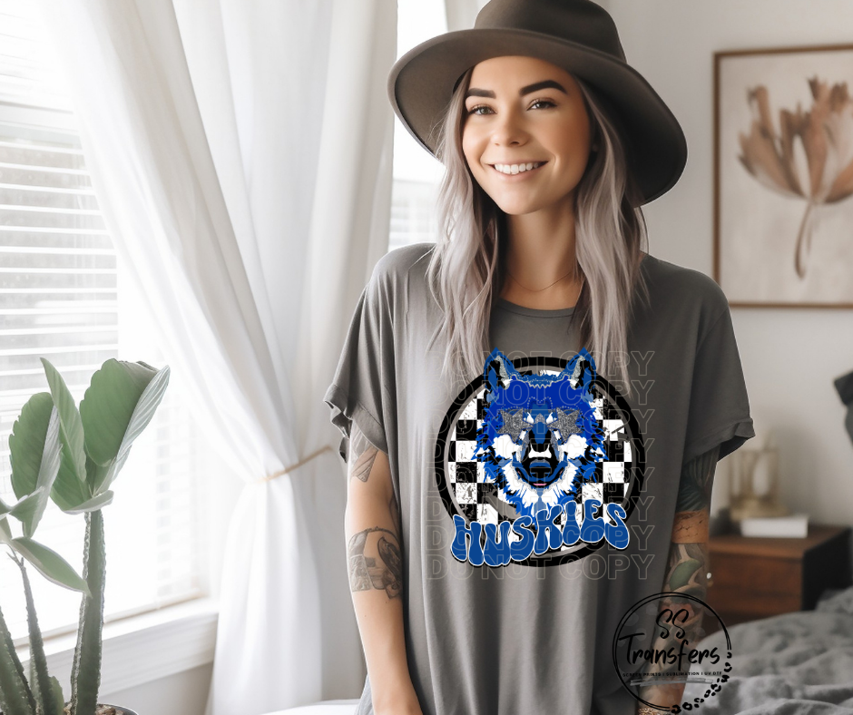 Preppy Checkered Mascots (Multiple Teams) DTF Transfer