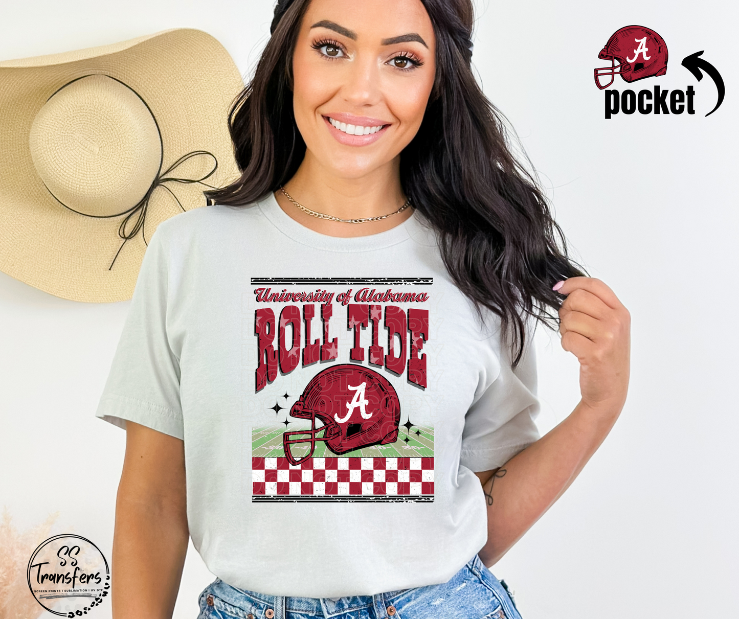 Checkered Bama (Pocket Included) DTF Transfer